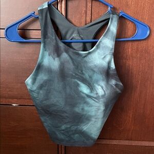 Athleta Dark Green Tie-Dye Tank Top